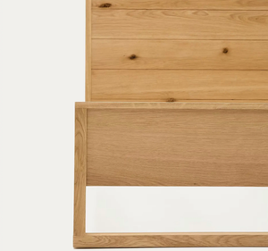 Base de Cama Minimalista de Madera de Teca Sólida con Acabado Natural, Cama Moderna con Plataforma, Estilo Escandinavo, Tamaño King, 3 Años de Garantía - Product Image 3