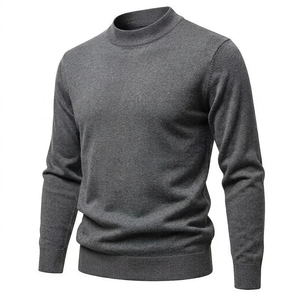 Suéteres de Cuello Redondo para Hombre, Manga Larga, Ligeros, de Punto, Estilo Pullover, Color Sólido, Talla Grande, Ropa Urbana - Product Image 2