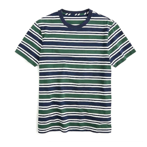 เสื้อโปโลผู้ชายแขนสั้นลายทาง ผลิตตามสั่ง OEM ผ้าโพลีเอสเตอร์ 92% สแปนเด็กซ์ 8% แห้งเร็ว ลายทางกว้าง หนานุ่ม - Product Image 5