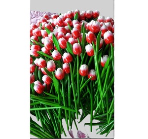 Tulipán Musical Hecho a Mano de Madera de Acacia para Decoración del Hogar con Estilo ROMÁNTICO, Técnica Pulida, 37cm de Largo, Ligero, Regalo - Product Image 4