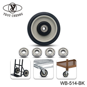 Roue de chariot d'hôtel 127 mm en TPU avec roulement à billes pour chariots de service silencieux - Product Image 5