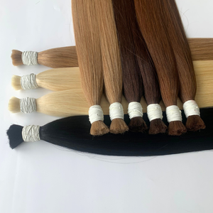 Extensions de cheveux en vrac bruts humains au prix de gros couleur personnalisée longue durée, soyeux et lisses, super doublement étirés aux extrémités épaisses - Product Image 1