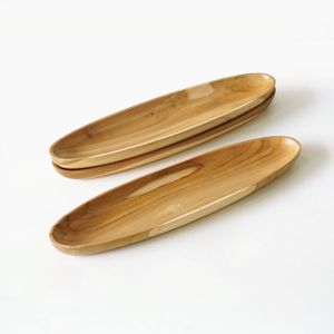 Bandeja de Madera de Acacia Hecha a Mano, Tabla de Servir Rústica para Cocina, Comedor, Presentación, Vajilla, Decoración para el Hogar, Restaurante y Catering - Product Image 6