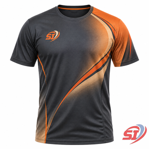 Mens Performance Dry Fit Anti-Wrinkle Polyester T-<b>Shirt</b> Custom Lightweight Gym Running Sports Tee Summer Supplier - Product Image 1