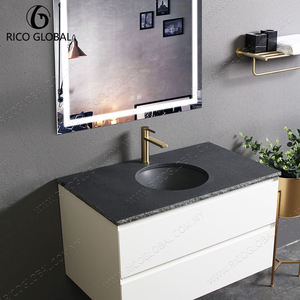 RICO GLOBAL Mueble de Baño Moderno de Pared con Espejo LED, Lavabo de Cerámica de 60 Pulgadas, Diseño Contemporáneo - Product Image 2