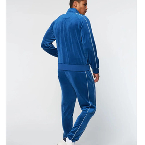ชุดวอร์มกำมะหยี่ผู้ชาย 2 ชิ้น เสื้อฮู้ดแขนยาวและกางเกงขายาว ชุดกีฬา - Product Image 3