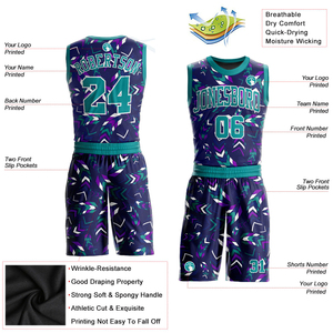 Conjunto de Pantalones Cortos de Baloncesto Sublimados Personalizados, Unisex, Transpirables, con Nombre del Equipo Impreso, para Adultos, para Todas las Temporadas - Product Image 2