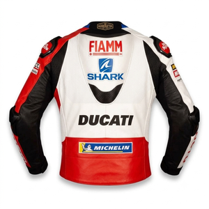 เสื้อแจ็คเก็ตมอเตอร์ไซค์ Jorge Martin MotoCP Rucati รุ่นสั่งทำพิเศษ ทำจากหนังจิงโจ้ สำหรับแข่งรถ/ชุดแข่งรถ พร้อมมาตรฐาน CE - Product Image 2