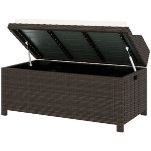 Taburete de Almacenamiento Exterior Blanco con Plataforma, Bancos de Patio para Jardín o Terraza - Product Image 5