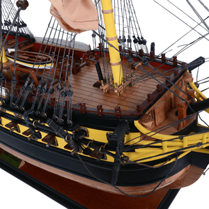 Maqueta de Barco de Guerra Británico HMS Caesar 1793, Hecha a Mano, Ecológica, Pintada en Madera, Artículo Coleccionable, Decoración para Hogar u Oficina, 93Lx27Wx82H Cm - Product Image 4
