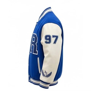 Mens Customized Color Leather Winter Hooded Varsity Letterman Bomber <b>Jacket</b> Retro Baseball College Style Plain Dyed Stand Front - Product Image 4