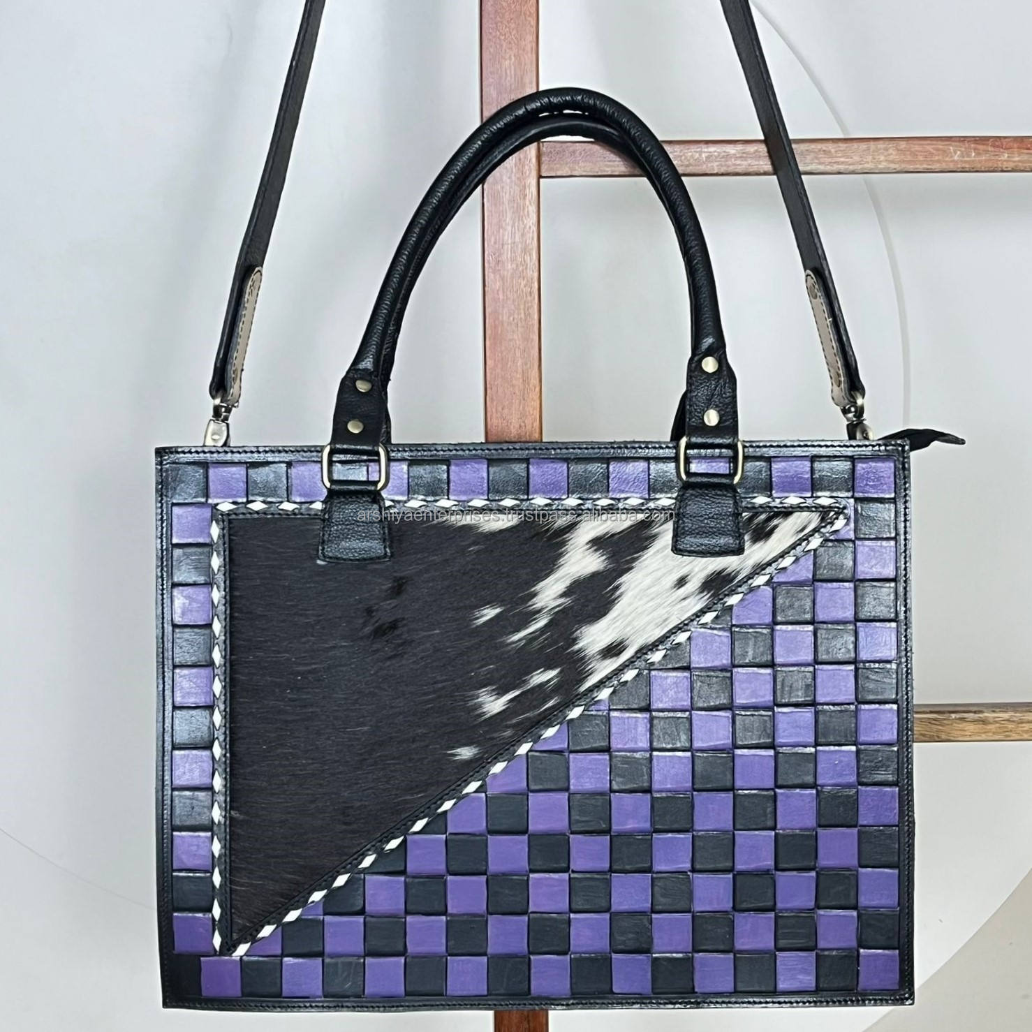 Black & Purple Checkered