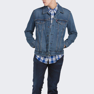 Hot Selling Fancy Men's <b>Denim</b> Jacket Stylish Casual Jean Jacket for Men Trendy Streetwear <b>Denim</b> <b>Coat</b> Supplier Men's Jackets - Product Image 4