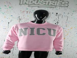 Sweat-shirt à capuche NICU PINK 100% coton, broderie appliquée, velours, coupe ample, hiver, uni, teint, CLUSH SPORTS - Product Image 3