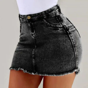 Custom Denim Shorts Classic Vintage High <b>Waist</b> Blue Wide Leg Female Casual Summer Ladies Shorts <b>Jeans</b> for Women - Product Image 5
