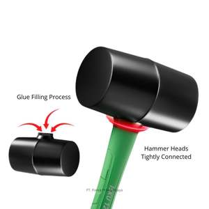 Martillo de Goma de Alta Calidad de 8oz con Mango de Fibra de Vidrio TPR, Agarre Antideslizante Texturizado, para Azulejos de Cerámica, Carpintería, Construcción y Bricolaje - Product Image 4