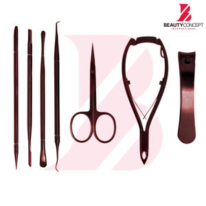 Vente en gros de pinces à cuticules et repousse-cuticules en acier inoxydable doré avec logo personnalisé, outils de manucure de précision pour experts - Product Image 4