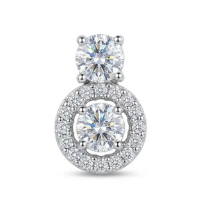 Rhaya Jewels Vente en gros Pendentif solitaire minimaliste en zircon cubique pour femme, forme boule, en argent sterling 925 plaqué rhodium, pour usage quotidien - Product Image 1