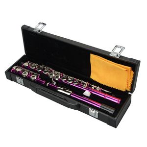 Flauta de Concierto Cupronickel C 16 con Acabado Rojo Rosa, Diseño de Orificios Cerrados para Flautistas y Piccolistas - Product Image 3