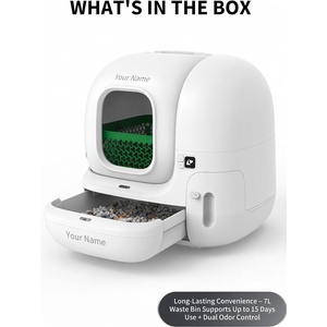 กระบะทรายแมวอัตโนมัติ PuraMax 2 พร้อมระบบทำความสะอาดตัวเอง ควบคุมผ่านแอพ WiFi ผลิตโดยโรงงาน OEM ขายส่ง มีตัวเลือกแบบไร้กลิ่น - Product Image 6