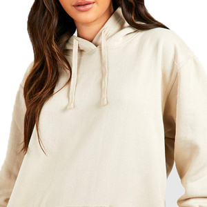 Sweat-shirt à capuche ample pour femme en coton épais, style streetwear moderne et décontracté, confortable pour l'hiver, imperméable - Product Image 5
