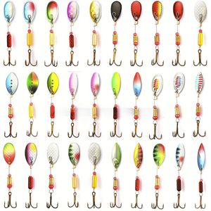 3OT! 30 señuelos de metal para trucha, cucharas giratorias coloridas, aparejos para lubina, ¡mucho diversión! - Product Image 2