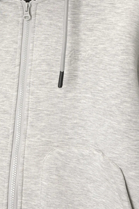 Sudadera con Capucha Unisex Gris, Corte Holgado, Color Sólido, Informal, de Forro Polar, 100% Algodón, con Bolsillos, Ecológica - Product Image 5