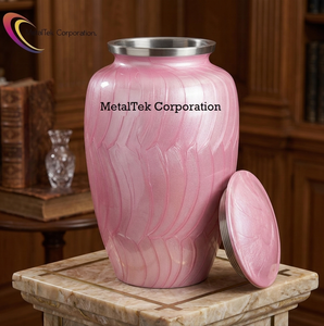 Full Size Pink Cremation Urn Enamel Colour Metal <b>Keepsake</b> <b>Ashes</b> Jars <b>for</b> Human Pet <b>Ashes</b> Wholesale Funeral Burial Memorial Urns - Product Image 2