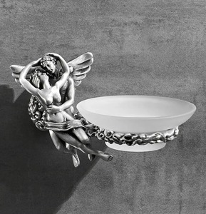 Porte-savon élégant en acier inoxydable, plateau de salle de bain moderne en métal pour intérieurs stylés - Product Image 6