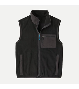 Ensemble de gilets polaires pour hommes à col montant, style safari, personnalisable OEM, idéal pour la randonnée en montagne, simple et fonctionnel - Product Image 5