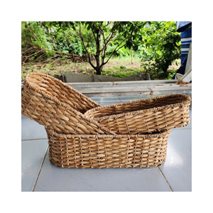 Natural Cattail Basket Handcrafted Woven Storage Bin Iron Frame Open Laundry Basket Bulk Wholesale Vietnam Supplier Base - Product Image 6