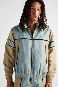 Ensemble de survêtement pour homme avec blocs de couleur, manches longues, fermeture éclair, col à capuche, respirant, 100% coton biologique, décontracté pour l'hiver - Product Image 4