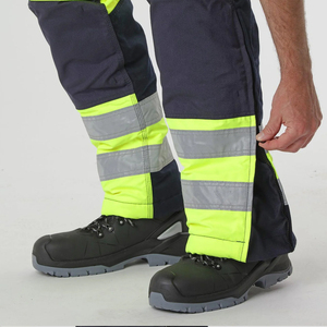 Pantalones de Trabajo de Alta Visibilidad para Hombre, con Rayas Reflectantes, Múltiples Bolsillos, Transpirables, Corte Recto, Estilo Lona de Peso Medio - Product Image 6