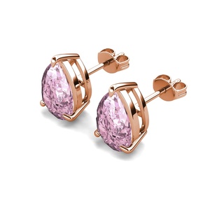 Pendientes de Plata de Ley 925 con Piedra de Hielo Rosa Triturada, Corte Pera, Joyería Fina para Mujer, <span class=keywords><strong>Destiny</strong></span> Jewellery - Product Image 2