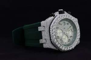 Reloj de Moda con Cristal de Cuarzo y Diamantes de Moissanita, Correa de Acero Inoxidable, Estilo Hip-Hop, Precio al por Mayor en India - Product Image 2