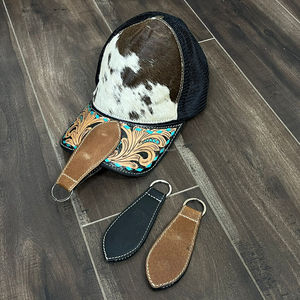 Porte-chapeau en cuir véritable, clip de ceinture de voyage, support de chapeau de cowboy western, accessoire durable en cuir de vache pour hommes et femmes - Product Image 6