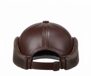Luxury Genuine Leather <b>Winter</b> <b>Cap</b> <b>for</b> <b>Men</b> – Plush Ear Flap Outdoor Hat - Product Image 4