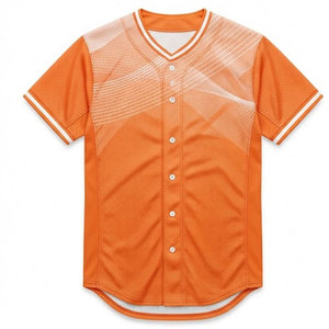Maillot de baseball personnalisé pour hommes et femmes, léger, respirant, avec fermeture boutonnée, impression de numéro et style sportif - Product Image 1