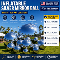 Ballons miroir géants gonflables en PVC brillants pour la décoration