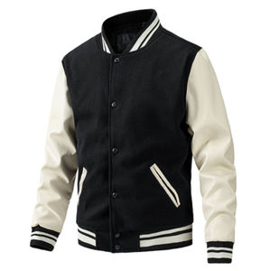 Chaqueta Varsity Casual para Hombre, a la Moda, Clásica, de Mezcla de Lana, Estilo Universitario, Transpirable, Cómoda, OEM Disponible, Varios Tamaños y Colores - Product Image 1