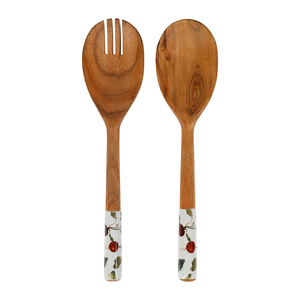Ustensiles à salade en bois de manguier personnalisés, sans BPA, compatibles lave-vaisselle/micro-ondes/four, pour la maison, les restaurants, les bars et les hôtels - Product Image 6
