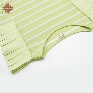 ODM OEM Personalizado Taiwán Hecho Blanco Rosa Raya Niños tanque Vestido - Product Image 4