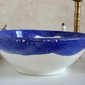 Lavabo moderne brillant en nacre écologique 26 cm – Finition premium durable pour salle de bain de luxe, spa, salon, complexe hôtelier et maison - Product Image 4