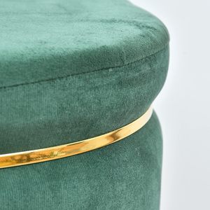 Ottoman <b>Stool</b> for Living Room Foot Rest | Velvet Small Ottoman Foot <b>Stool</b> | Solid Wood Legs | Footstool Puffy for Home, <b>Bedroom</b> - Product Image 3