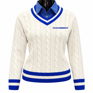 Pulls à col en V Zeta Phi Beta de haute qualité, très demandés, pour les universités et les collèges, avec logos, cardigans tricotés - Product Image 2