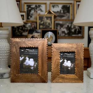 Cadre de miroir en bois décoratif vintage, style antique, écologique, personnalisable, créations antiques - Product Image 1