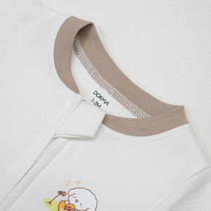 Mameluco Unisex para Bebé 100% Algodón Orgánico |   Suéter de Punto Transpirable para Todas las Temporadas, Manga Larga, Cierre de un Botón, Diseño de Dibujos Animados - Product Image 2