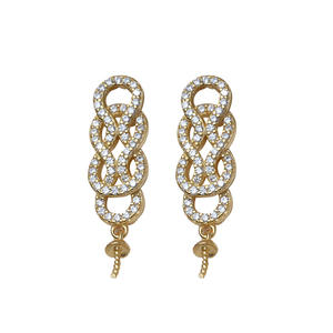 Pendentif en argent S925, 7-13 perles, tendance, ensemble de boucles d'oreilles pour femmes, chaîne, accessoires de bijoux DIY, y compris un plateau vide, série 3156 - Product Image 5