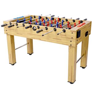 Mesa de Futbolín Hurricane de 54 Pulgadas con Acabado en Cerezo Claro y Marcador Analógico para Salas de Juego Familiares, Incluye Accesorios Gratuitos - Product Image 4