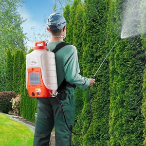 4 Gallons Battery-Powered Electric Lawn <b>Sprayer</b> 8 Nozzles 2 Telescopic Wands 90PSI Adjustable Press Backpack Design Agricultural - Product Image 2